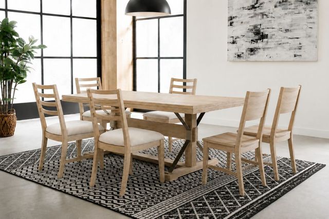 aspenhome® Maddox 7-Piece Beige/Biscotti Upholstered Dining Set-1