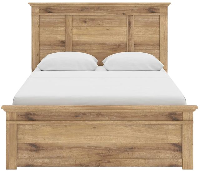 Signature Design by Ashley® Makidern Tan Queen Panel Bed with 4-Drawer Storage-3