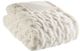 Olliix by Madison Park Ruched Fur Ivory 50"x60" Throw-0