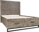 Jofran Inc. East Hampton 4-Piece Distressed Gray Queen Panel Storage Bedroom Set-3