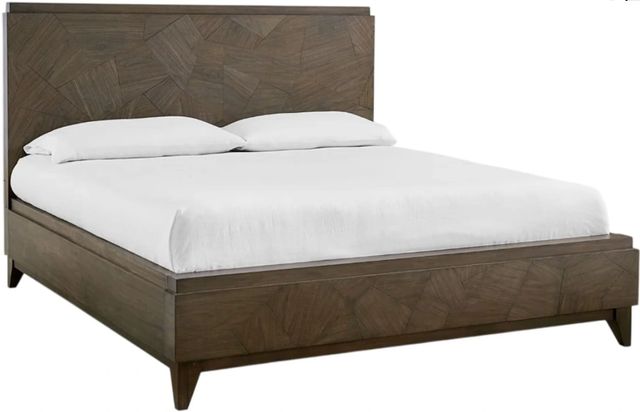 Modus Furniture Broderick Wild Oats Brown Queen Panel Bed-0