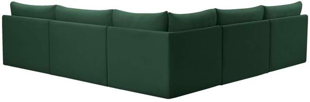 Meridian Furniture Jacob 5-Piece Green Velvet Modular Sectional Set-3
