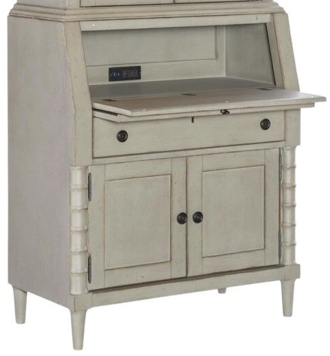 Legacy Classic Vintage Market Barnwood Oak/Northern Moss Secretary Cabinet Base-4
