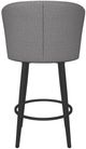 Amisco Benson Black Coral/Silverpoint Swivel Counter Stool-3