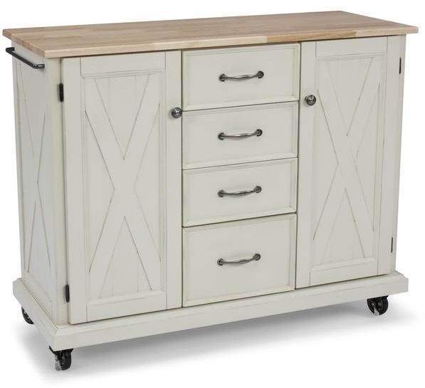 homestyles® Seaside Lodge Off-White Kitchen Cart-0