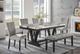 Global Furniture USA D1319 5-Piece Black/Gray Dining Set-0