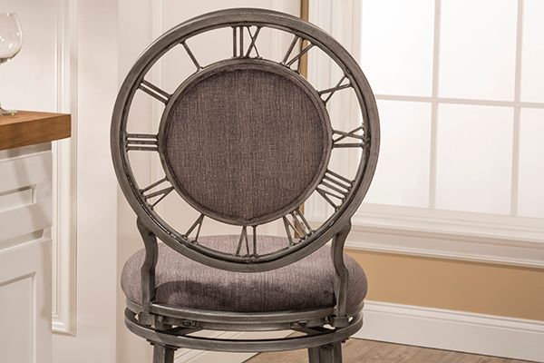 HH2 Home Big Ben Pewter Swivel Counter Stool-1