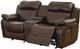 Mazin Furniture Marille Brown Double Glider Reclining Loveseat Center Console-0