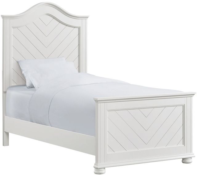 Elements International Kona White Twin Bed-0