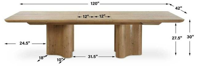 Uttermost® Cecelia Oak Dining Table-2