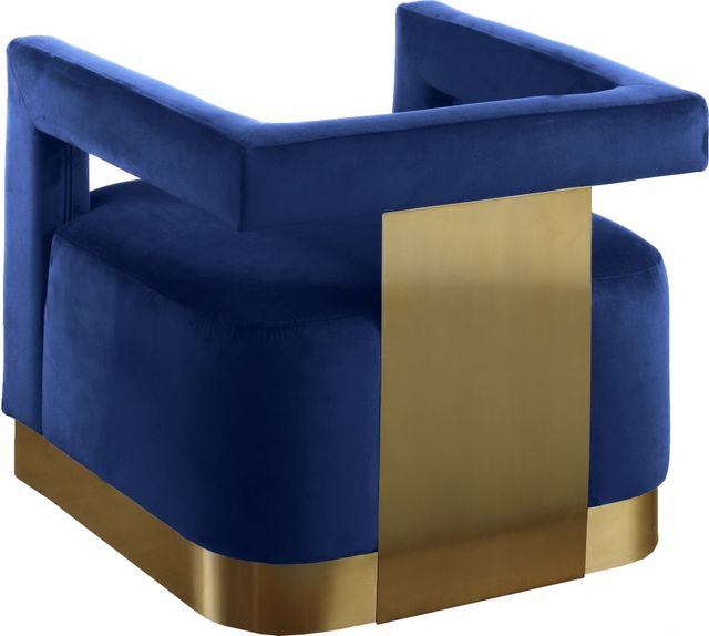 Meridian Furniture Armani Navy Velvet Chair-2
