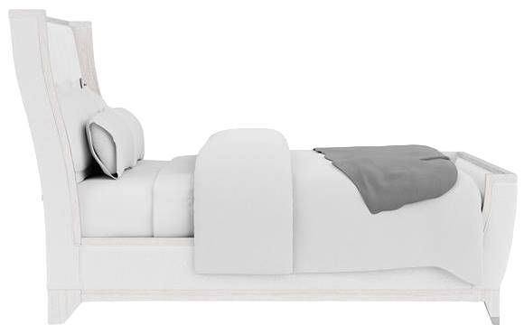 Riverside Furniture Hepburn Platinum Drift Queen Upholstered Panel Bed-2