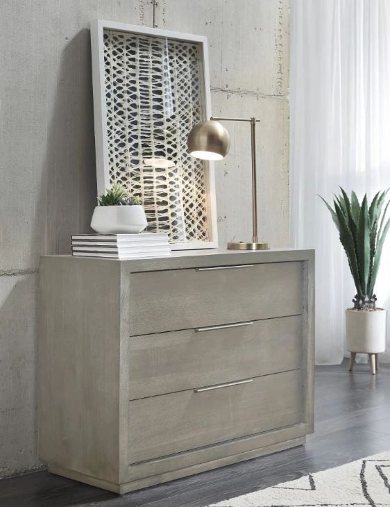 Modus Furniture Oxford Mineral 3-Drawer Nightstand-1