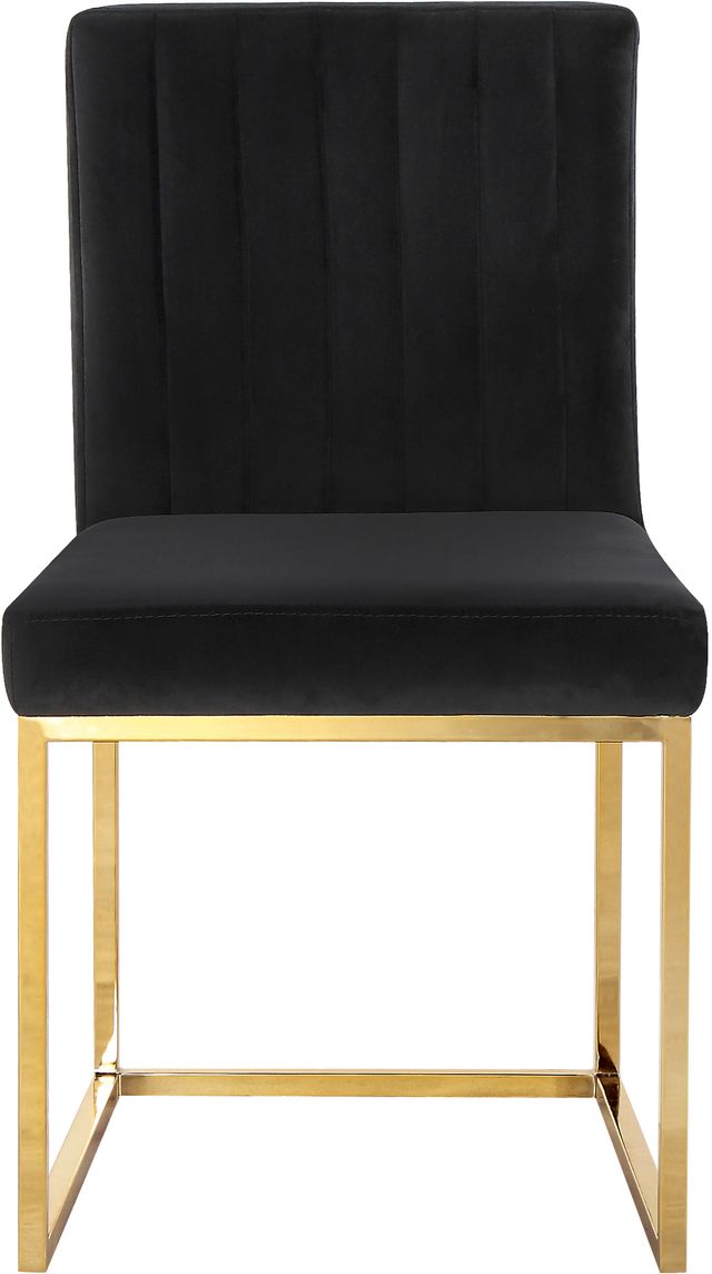 Meridian Furniture Giselle Black/Gold Velvet Dining Chair-1