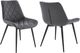 Armen Living Loralie 2-Piece Gray/Matte Black Dining Side Chair Set-0