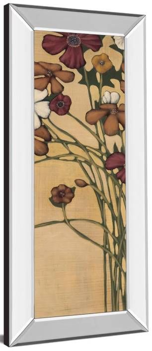 Classy Art Wandering Bouquet by Maja 18x42 Mirrored Frame Wall Art-1