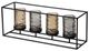 A & B Home Jurupa 4-Piece Black/Brown Candle Holder Set-0