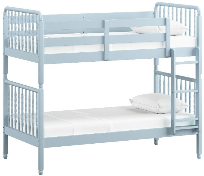 HH2 Home Alva Sky Blue Twin/Twin Youth Spindle Bunk Bed
