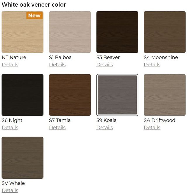 Amisco Customizable Lucarelli 84" Rectangular Dining Table with Radius Corners and 1" White Oak Veneer Top-4