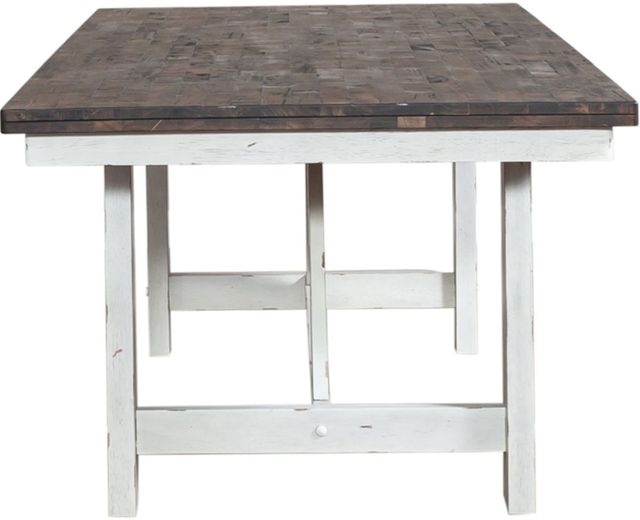 Liberty Furniture Farmhouse 7-Piece Brown/White Trestle Table Set-3