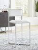 Modus Furniture Amalfi Chrome/White X-Base Counter Stool-1
