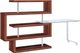 ACME Furniture Buck II Chrome/Walnut High Gloss Writing Desk-1