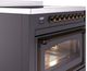 Ilve® Nostalgie II Noblesse 36'' Graphite Matte Pro Style Induction Range with Burnished Trim-4