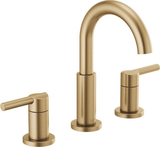 Delta Nicoli® Champagne Bronze 2-Handle Widespread Bathroom Faucet-0