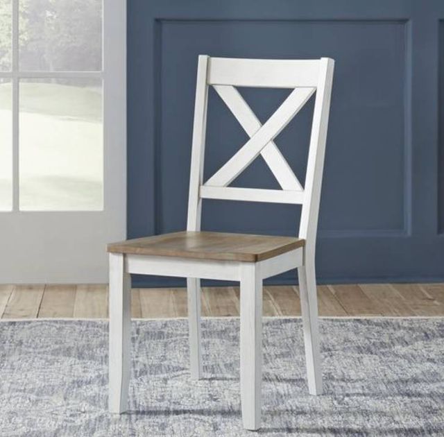 Clearance Liberty Furniture Lakeshore White X Back Side Chair-3
