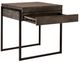 Liberty Furniture Gateway Weathered Gray End Table with Black Metal Frames-2