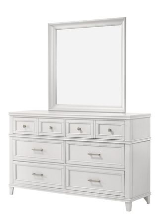 Bernards Nova II White 6-Drawer Dresser-1