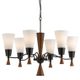 Cal® Lighting & Accessories Verona 6-Light Frosted White Chandelier-0