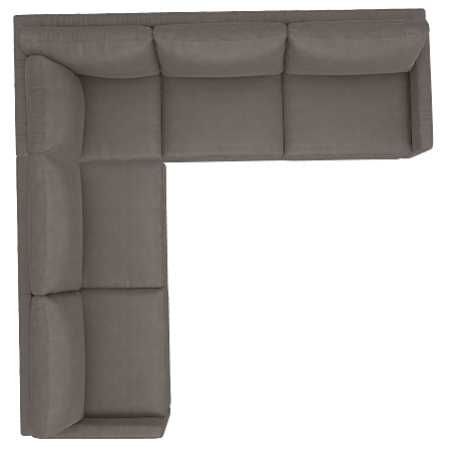 La-Z-Boy® Wilmette 2-Piece Greystone Leather Sectional-3