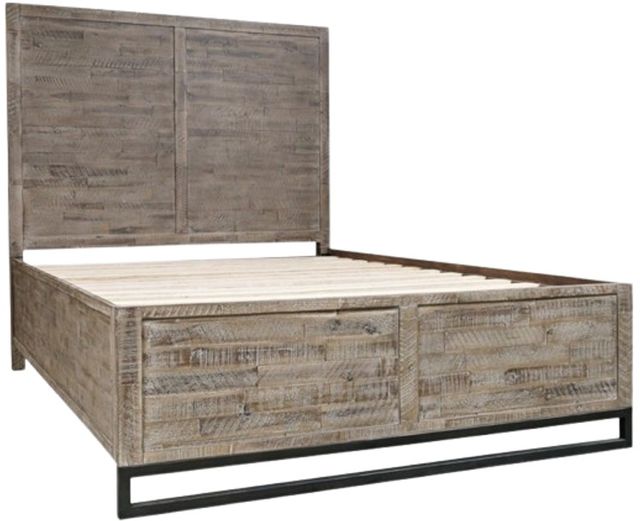 Jofran Inc. East Hampton 4-Piece Distressed Gray Queen Panel Bedroom Set-2