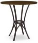 Amisco Customizable Kai Walnut Veneer Bar Table with 42" Tabletop -0