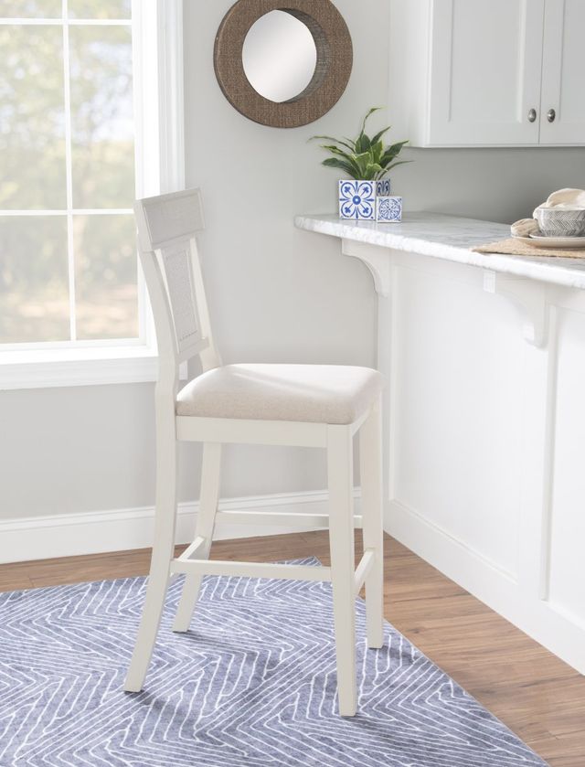 Linon Duncan White Bar Stool-1