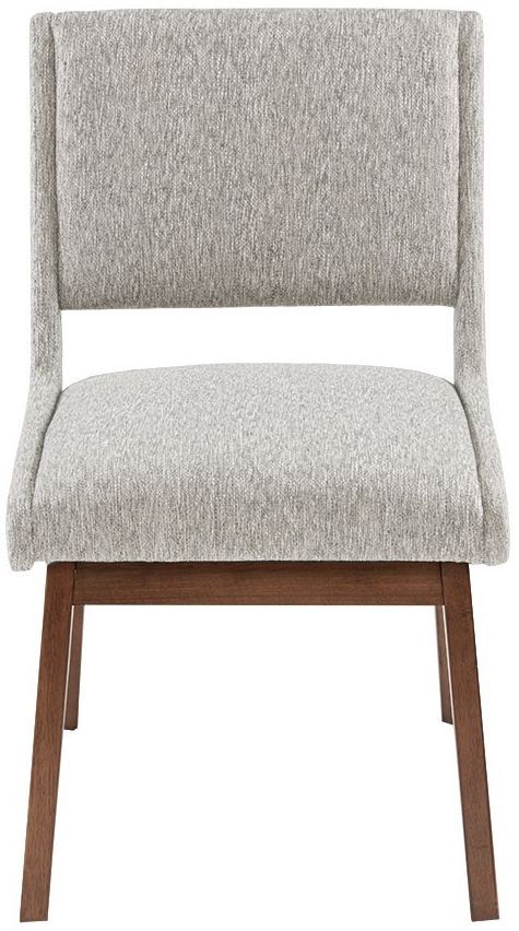 Olliix by INK+IVY Light Grey Set of 2 Boomerang Dining Chairs-1