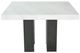 Steve Silver Co. Camila White Square Dining Table with Ebony Base-2