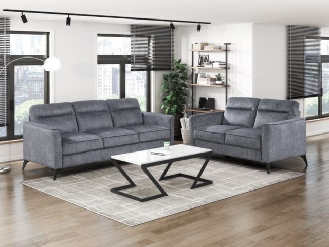 Homelegance® Tellot Dark Gray Loveseat-1