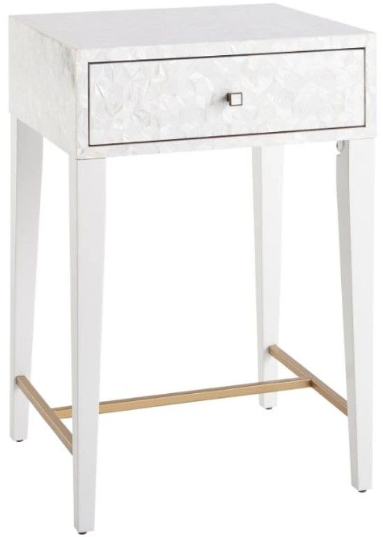Universal Explore Home™ Love. Joy. Bliss.-Miranda Kerr Home White Lacquer Bedside Table-0