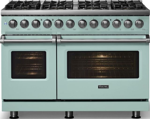 Viking® 5 Series 48" Splash Pro Style Dual Fuel (LP) Range with Polished Chrome Trim-2