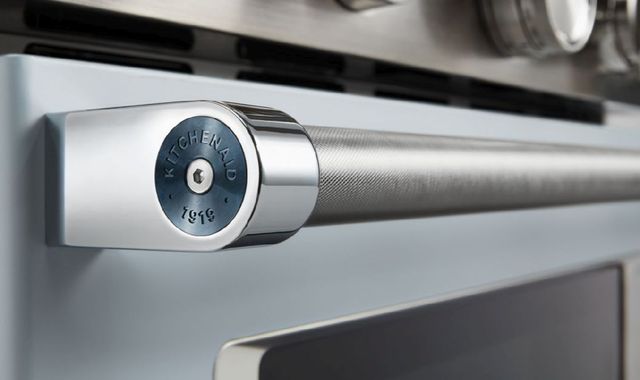 KitchenAid® Commercial Style Dark Blue Range Handle Medallion Kit-2