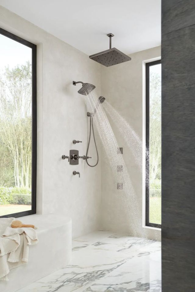 Brizo Essential™ Brilliance® Black Onyx Hydrachoice® H2Okinetic® Invigorating Spray Head-4