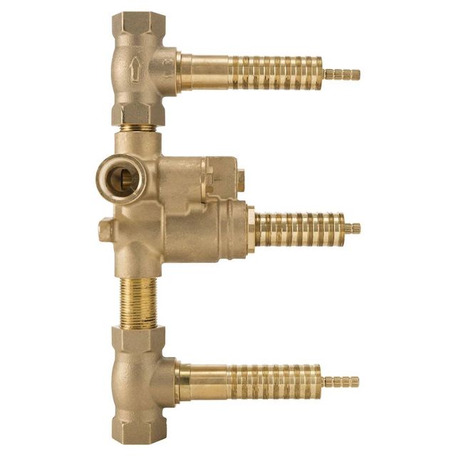 DXV 3-Handle Thermostatic Rough Valve with 2 Volume Controls-3