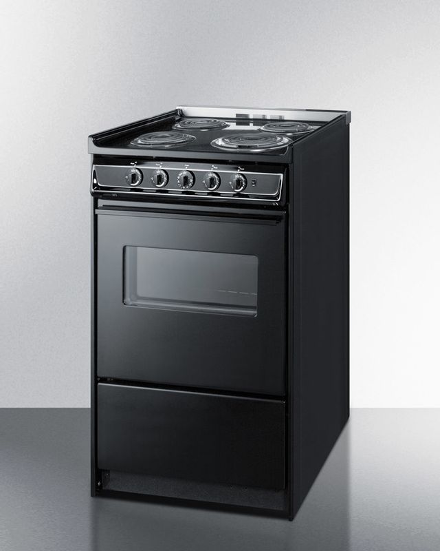 Summit® 20" Black Slide-In Electric Range-2