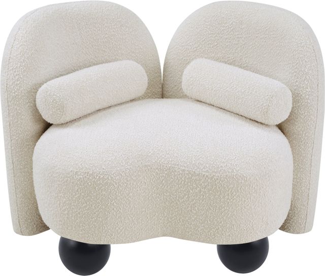 Meridian Furniture Daphne Cream Boucle Fabric Accent Chair-3