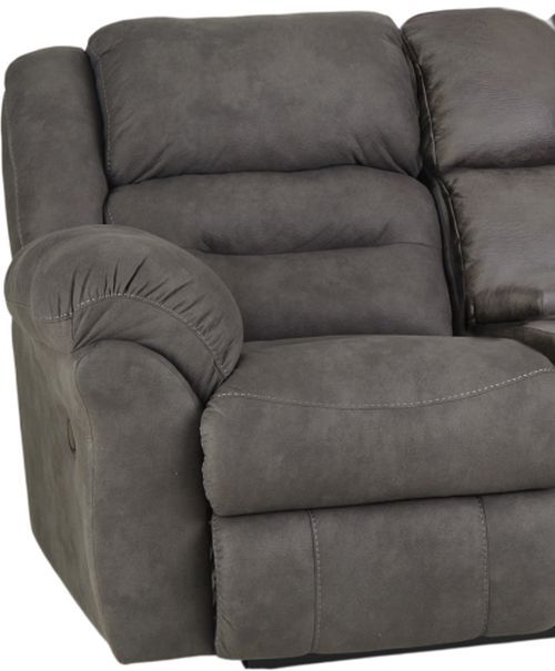 HomeStretch Gambler Dark Shadow Manual Double Reclining Loveseat-1