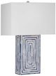 Bassett Mirror Moray Blue/White Table Lamp-0