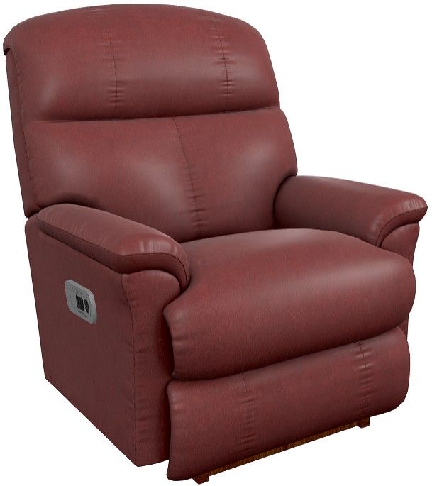 La-Z-Boy® Reed Wine Leather Power Rocking Recliner with Headrest and Lumbar-0