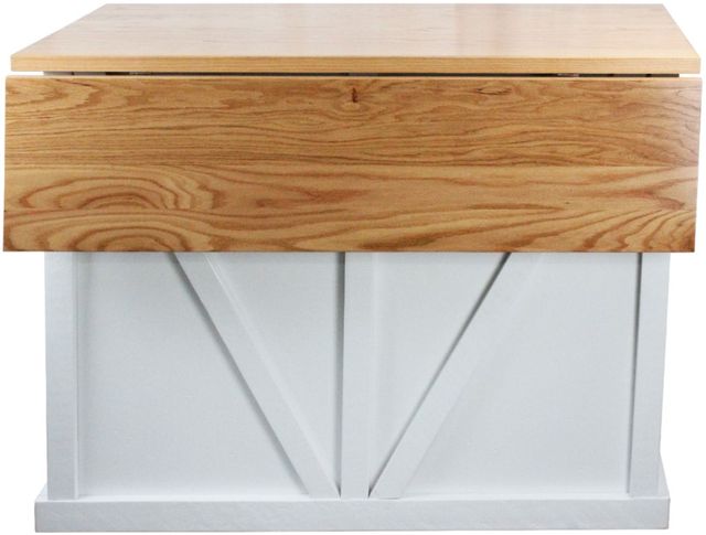American Heartland Manufacturing Rustic Bright White Kitchen Island-3